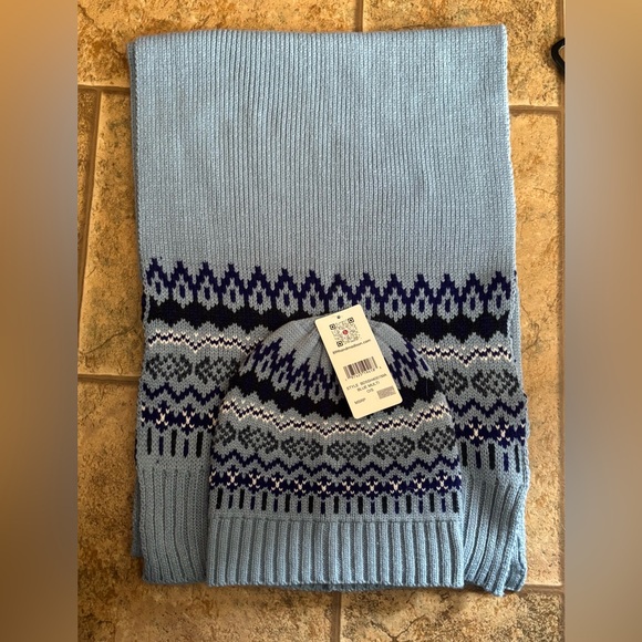 NWT 89th & Madison Fair Isle scarf and beanie set OS - Picture 3 of 7